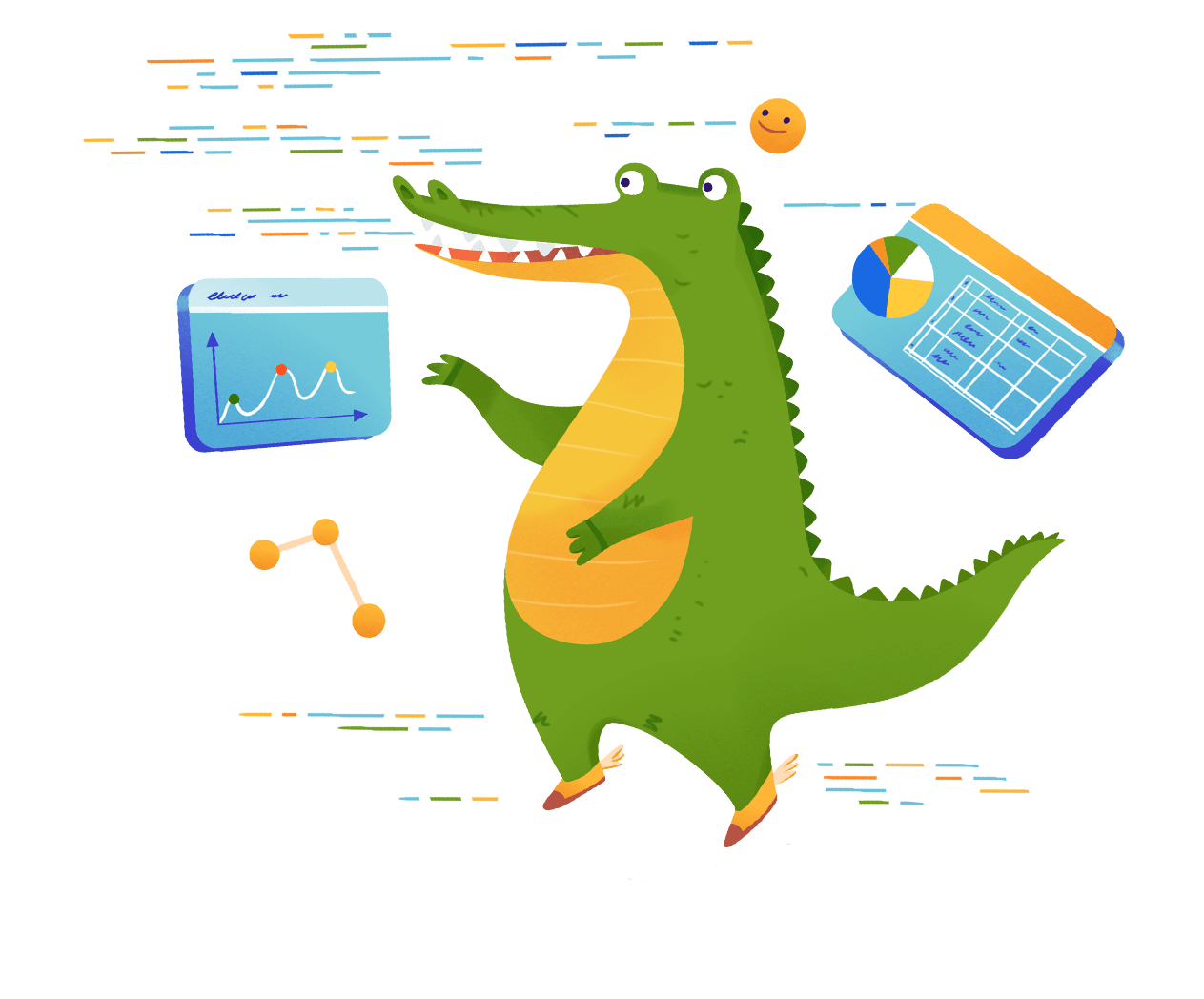 Charts and graphs showing engineering performance metrics and improvements